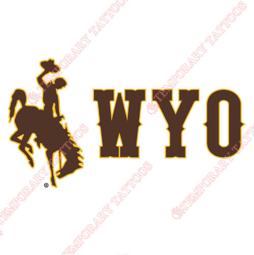 Wyoming Cowboys Customize Temporary Tattoos Stickers NO.7069